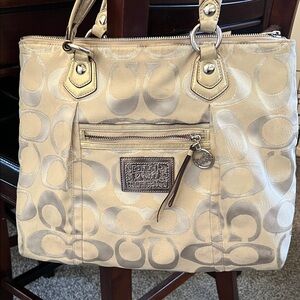 Coach Poppy Metallic Satchel